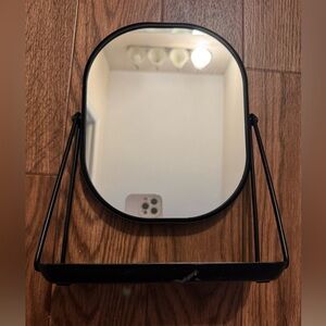 Magnolia Hearth & Hand Black Framed Mirror with Accessory Tray